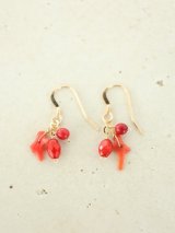 14KGF coral pierce