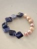 画像1: pearl sodalite bracelet (1)