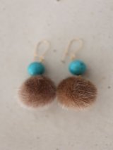 turquoise fur pierce【14KGF】